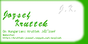 jozsef kruttek business card